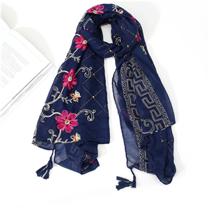 China Yiwu embroidered tassel Muslim cheap scarf