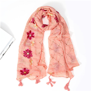 China Yiwu embroidered tassel Muslim cheap scarf