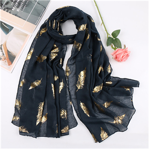 China wholesale feather bronzing cotton cheap scarf