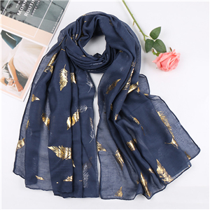China wholesale feather bronzing cotton cheap scarf
