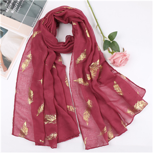 China wholesale feather bronzing cotton cheap scarf