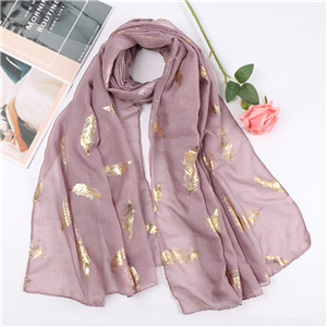 China wholesale feather bronzing cotton cheap scarf