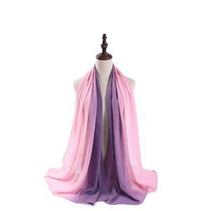 China wholesale gradient chiffon Muslim scarf