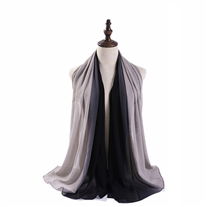 China wholesale gradient chiffon Muslim scarf