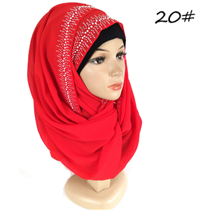 Wholesale rhinestone chiffon scarf