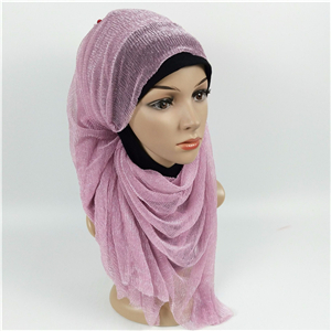 Wholesale gold silk stretch muslim scarf