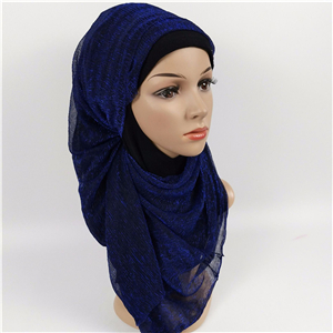 Wholesale gold silk stretch muslim scarf