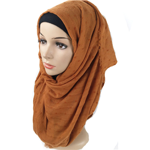 China wholesale pure colour cotton decorative scarf