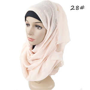 China wholesale pure colour cotton decorative scarf