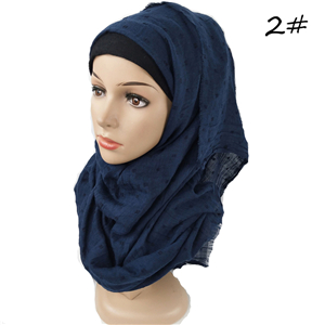 China wholesale pure colour cotton decorative scarf