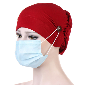 Wholesale button anti fastening cotton Muslim headband