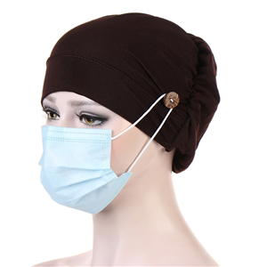 Wholesale button anti fastening cotton Muslim headband