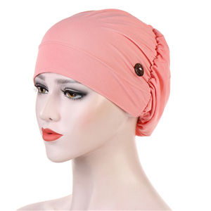Wholesale button anti fastening cotton Muslim headband