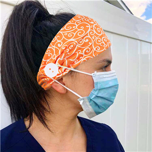 Wholesale button anti fastening yoga headband