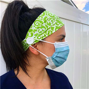 Wholesale button anti fastening yoga headband