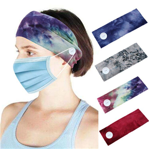 Wholesale cotton button yoga headband