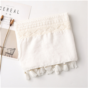 Wholesale white lace cotton scarf