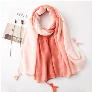Wholesale geometric pattern tassel cotton scarf