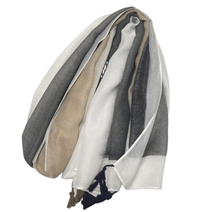 Wholesale geometric pattern tassel cotton scarf