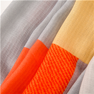Wholesale orange gray square graffiti cheap scarf