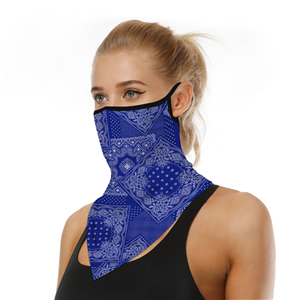 Wholesale printed hanging ear triangle silk scarf