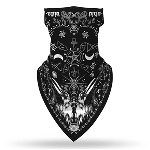 Wholesale printed hanging ear triangle silk scarf