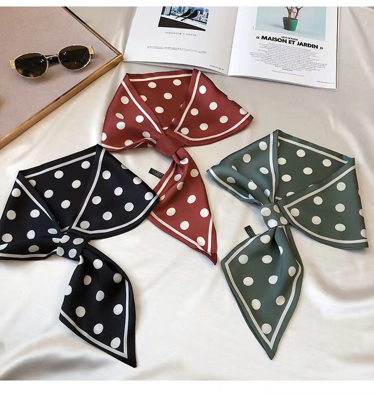 Small perforated silk imitation scarf summer scaves