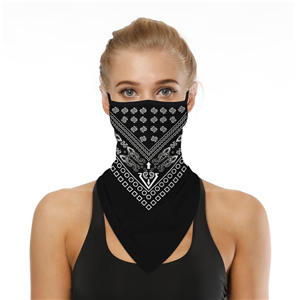 Wholesale skull print sun protection hanging ear triangle scarf