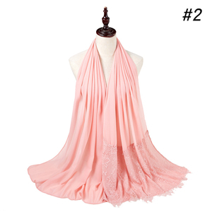 China wholesale chiffon lace scarf