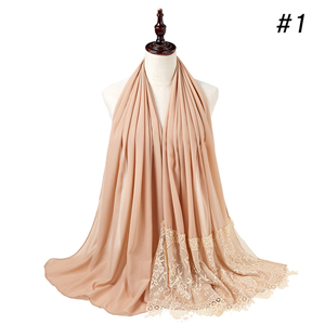 China wholesale chiffon lace scarf
