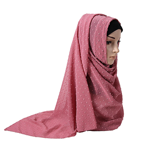 Wholesale solid color wool ball chiffon scarf
