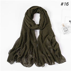 Wholesale solid color wool ball chiffon scarf