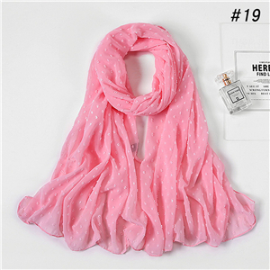 Wholesale solid color wool ball chiffon scarf