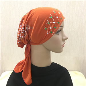 Wholesale hot color piece diamond Muslim cotton headscarf