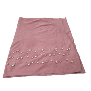 China wholesale Muslim cotton pearl head scarf