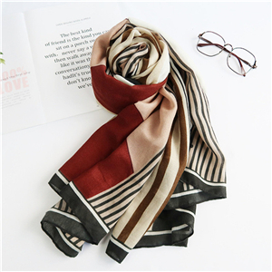 China wholesale print stripe stitching scarf