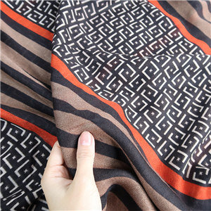 China wholesale letter striped cotton linen scarf