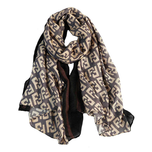 China wholesale letter cotton linen scarf