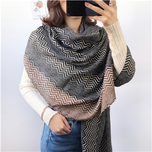 Wholesale wave pattern cotton linen decorative scarf