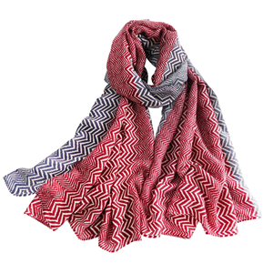 Wholesale wave pattern cotton linen decorative scarf