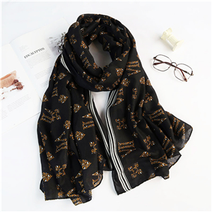 Wholesale letter cotton linen scarf