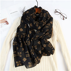Wholesale letter cotton linen scarf