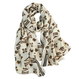 Wholesale letter cotton linen scarf