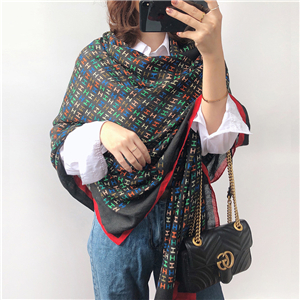 Wholesale letter cotton linen scarf