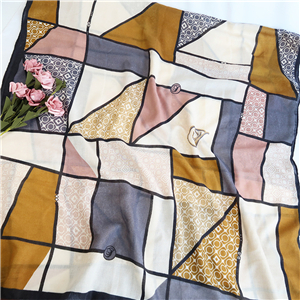 China wholesale check pattern cotton linen scarf