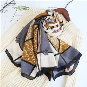 China wholesale check pattern cotton linen scarf