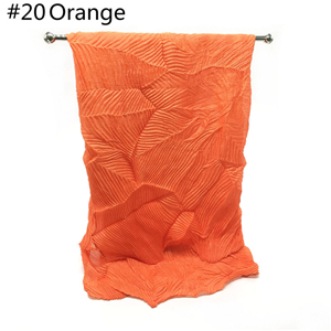 Wholesale leaf crimped sunscreen monochrome scarf