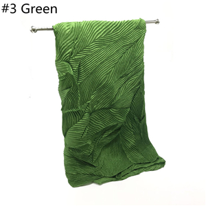 Wholesale leaf crimped sunscreen monochrome scarf