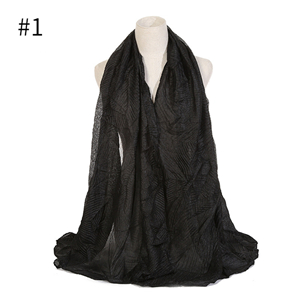 Wholesale solid color crumpled monochrome scarf
