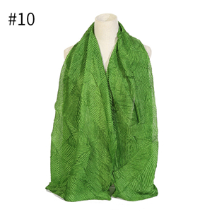 Wholesale solid color crumpled monochrome scarf